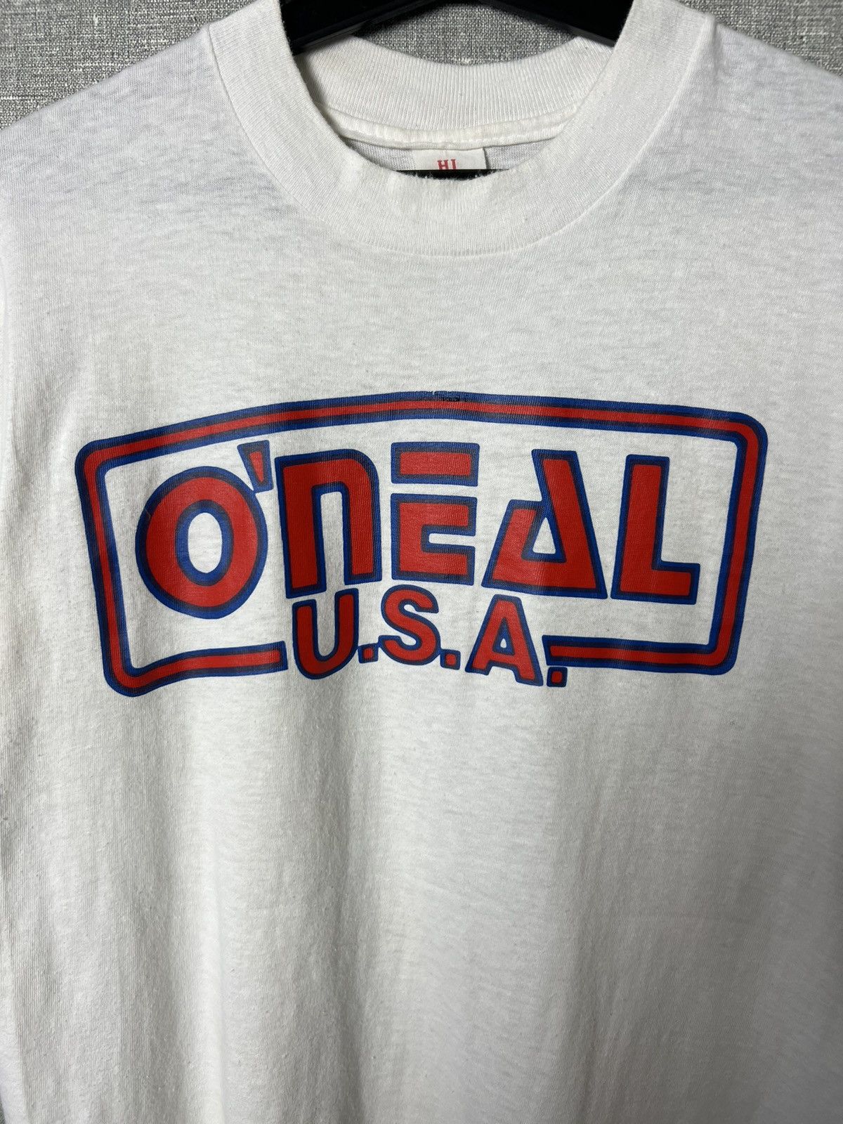 Vintage 80s O’Neal USA Racing Single Stitch T-Shirt Big Logo Size US M / EU 48-50 / 2 - 18 Thumbnail