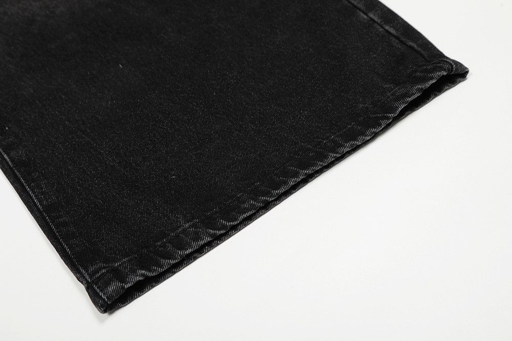 Vintage American retro washed distressed curved jeans for men Size US 32 / EU 48 - 6 Thumbnail
