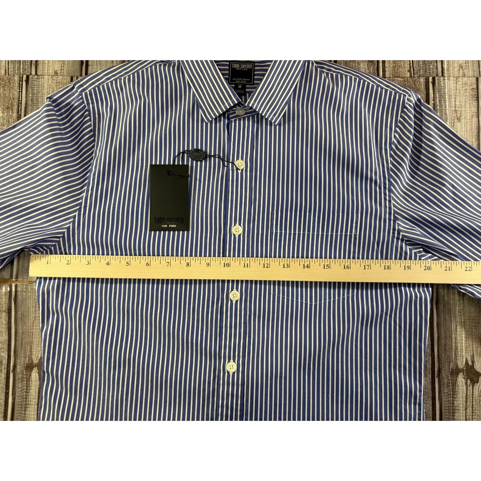 Todd Snyder striped dress Shirt Sz Medium color Purple white