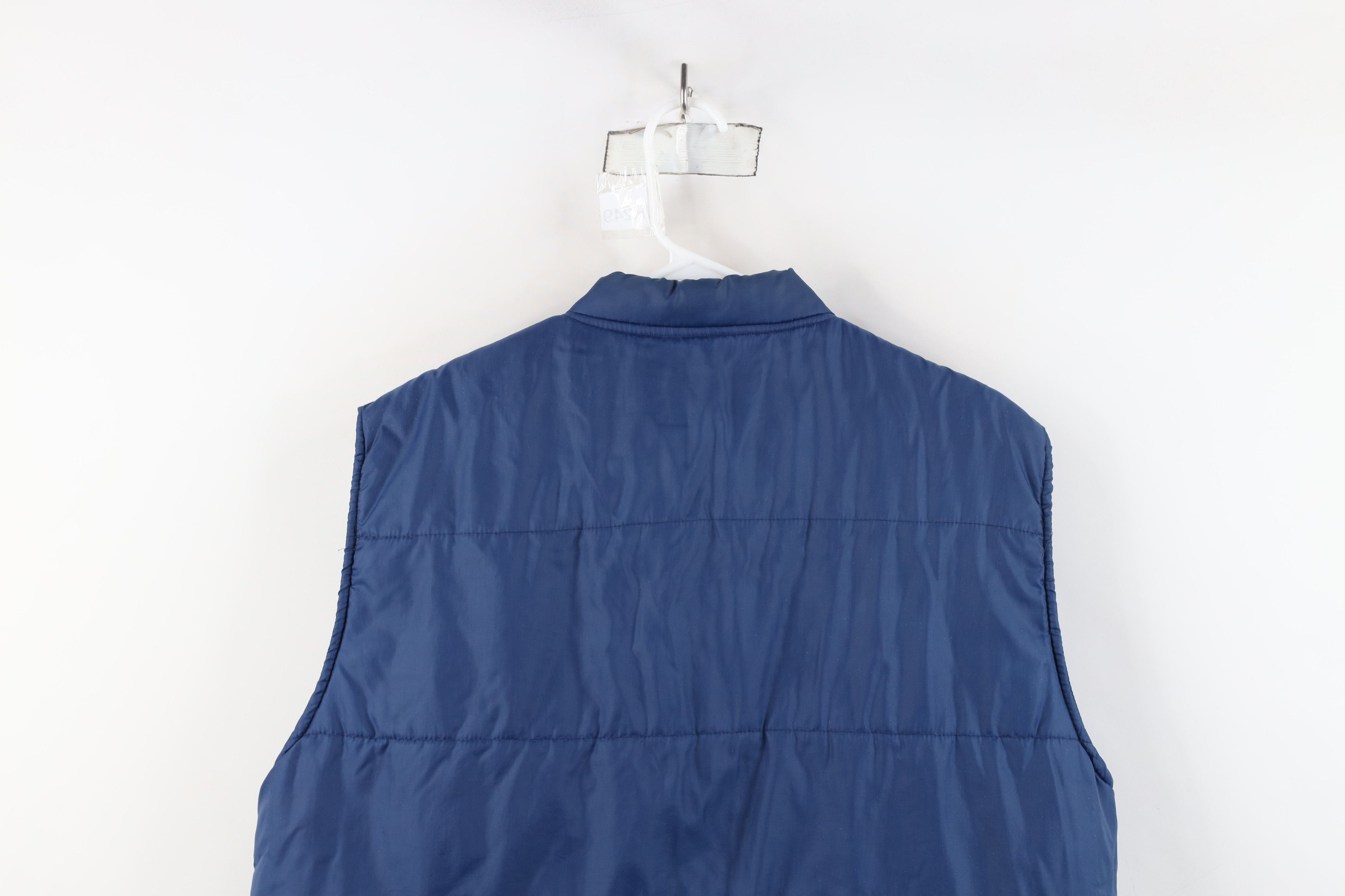 Vintage Vintage 70s Streetwear Full Button Puffer Vest Jacket Blue Size US XL / EU 56 / 4 - 12 Thumbnail
