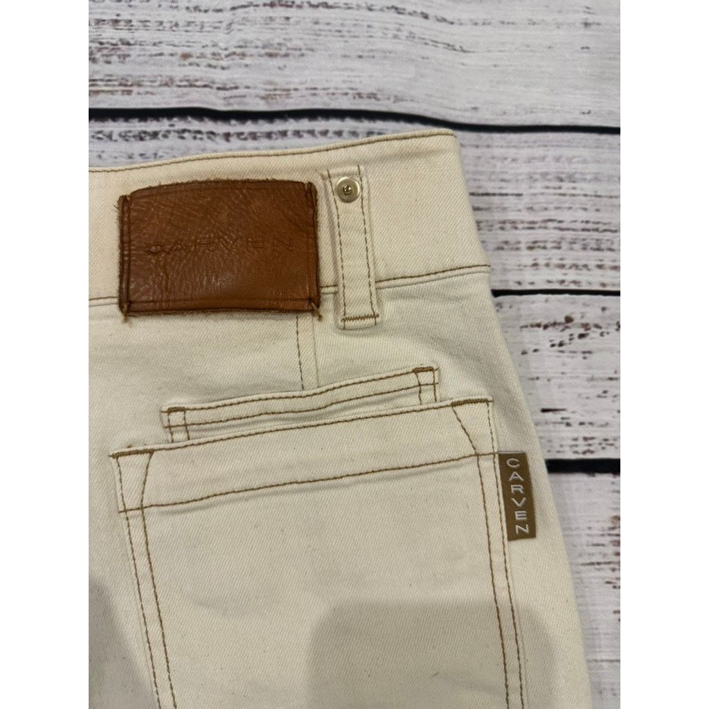 Carven CARVEN Women's Beige Cargo Ankle Denim Jeans Size 2 Size 26" / US 2 / IT 38 - 6 Thumbnail