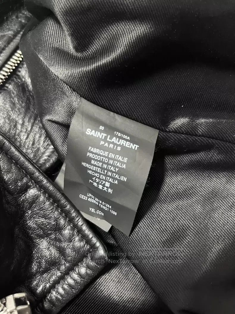 Saint Laurent Paris Saint Laurent Paris Blood Tooth Motorcycle Leather Jacket Size US M / EU 48-50 / 2 - 4 Thumbnail