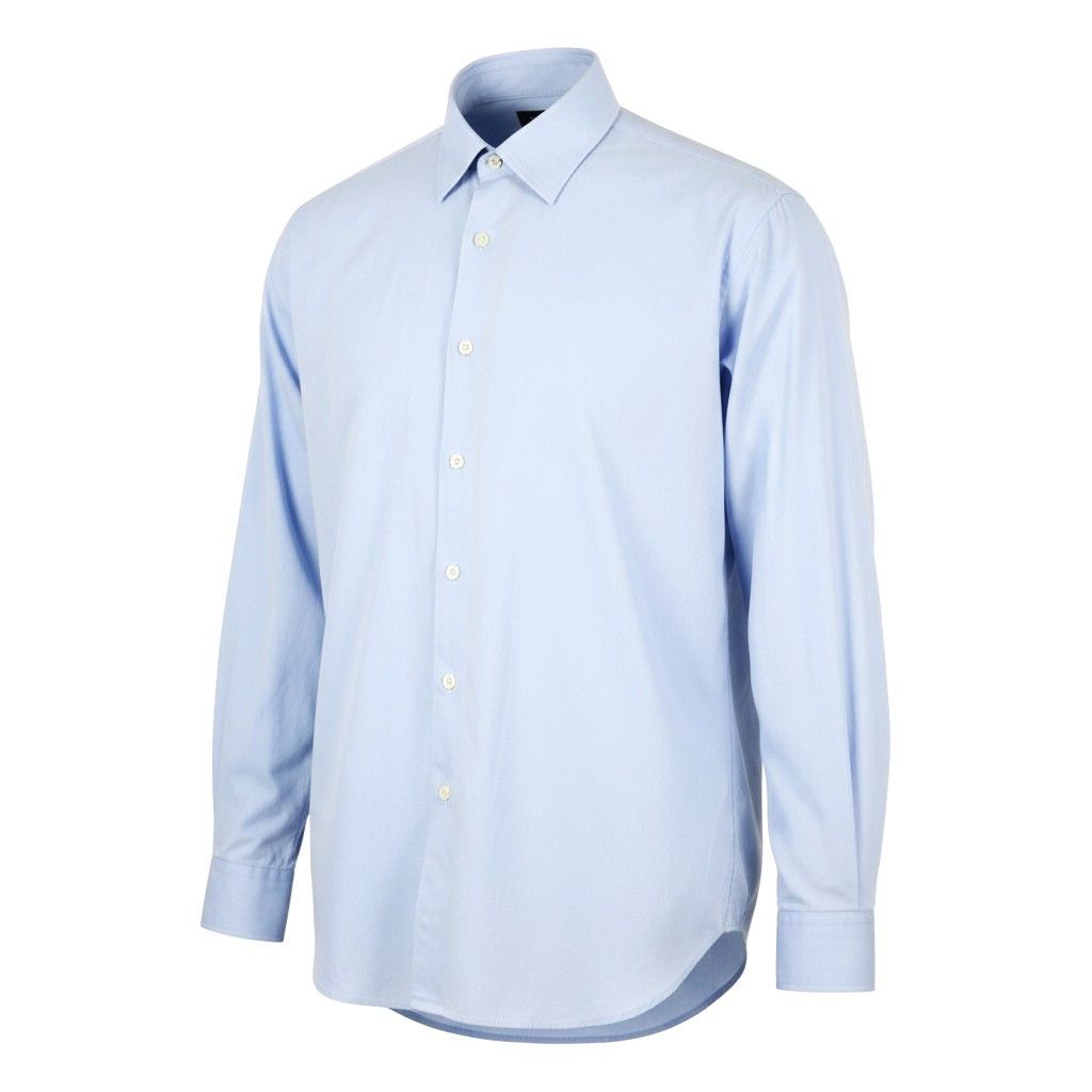Scotch & Soda M Light Blue Cotton Long Fit Button-Up Shirt 89101 Size US M / EU 48-50 / 2 - 1 Thumbnail