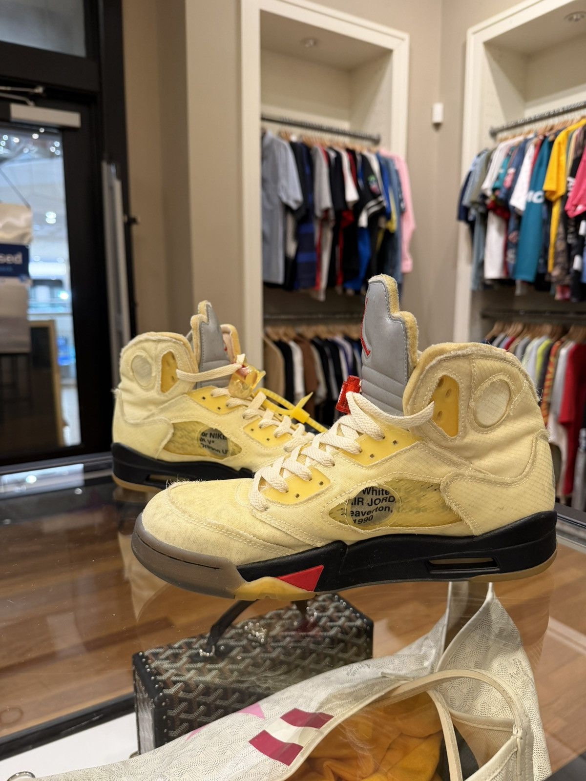 Jordan Brand × Off-White Off-White x Jordan 5 Retro ‘Off-White Sail’ Size US 8.5 / EU 41-42 - 4 Thumbnail