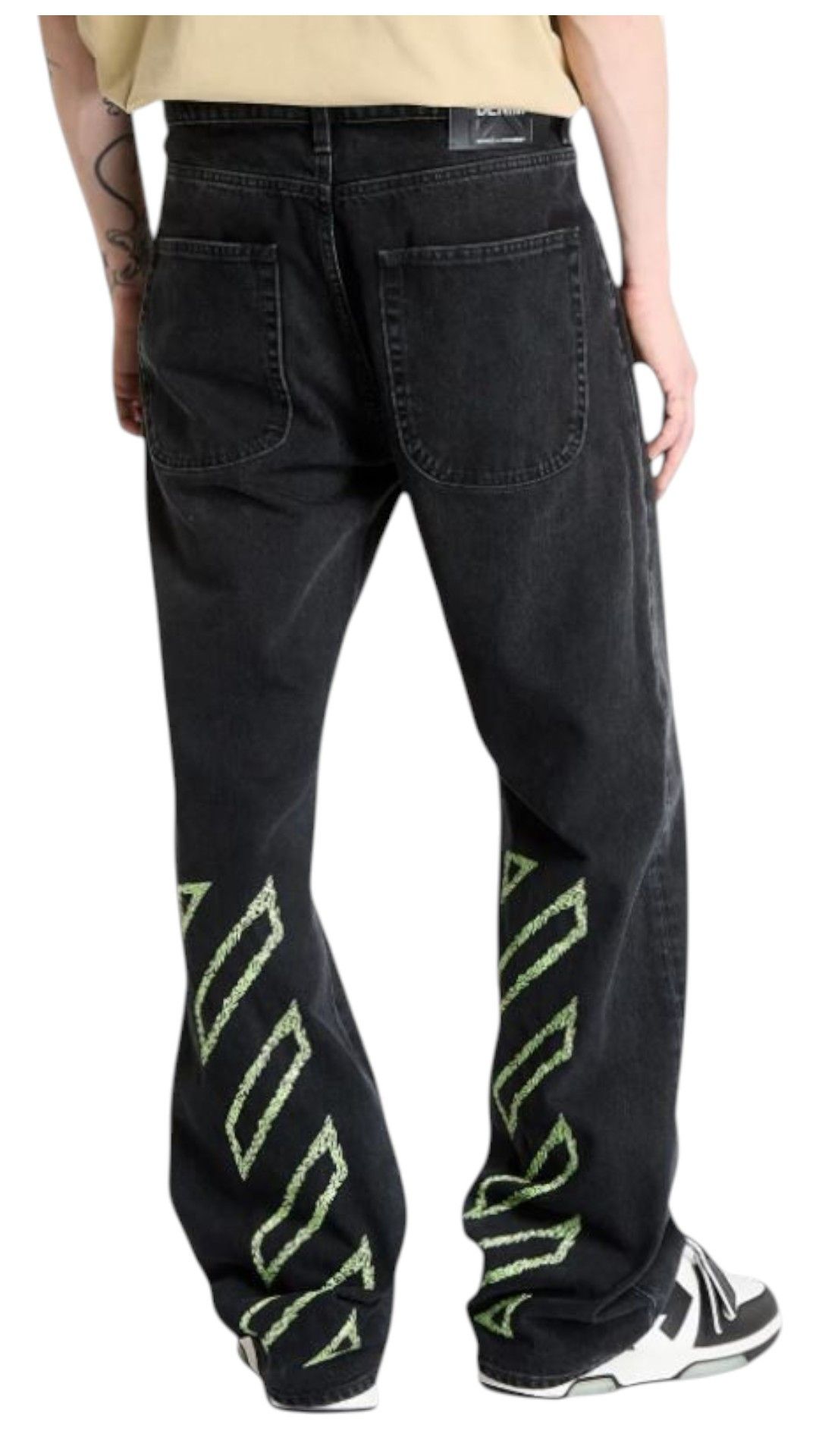Off-White DIAG OUTL W34 Black Regular Denim Button Jeans 86812 Size US 34 / EU 50 - 1 Thumbnail