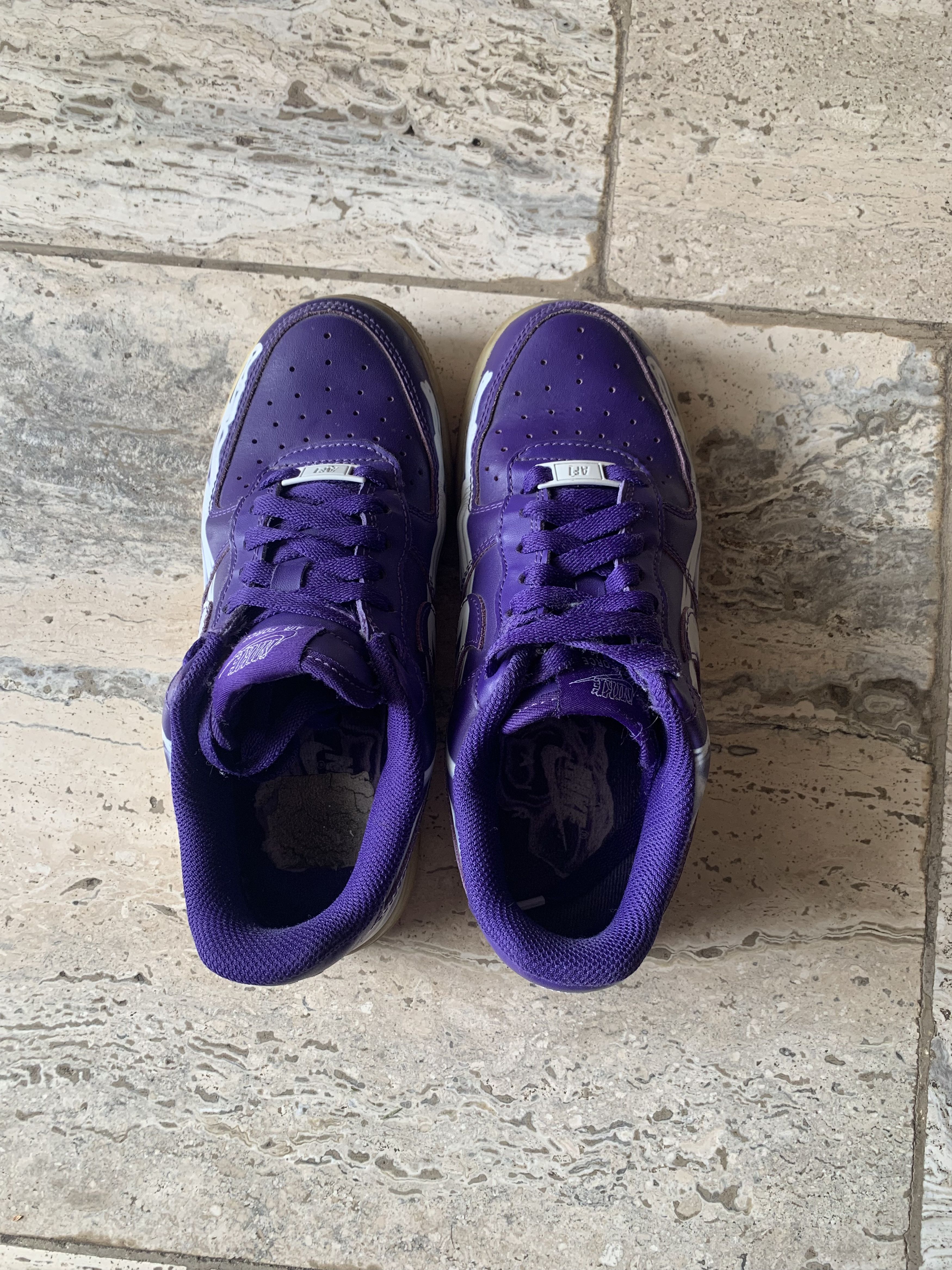 Nike NIKE AIR FORCE 1 LOW "PURPLE SKELETON" Size US 7.5 / IT 37.5 - 2 Thumbnail