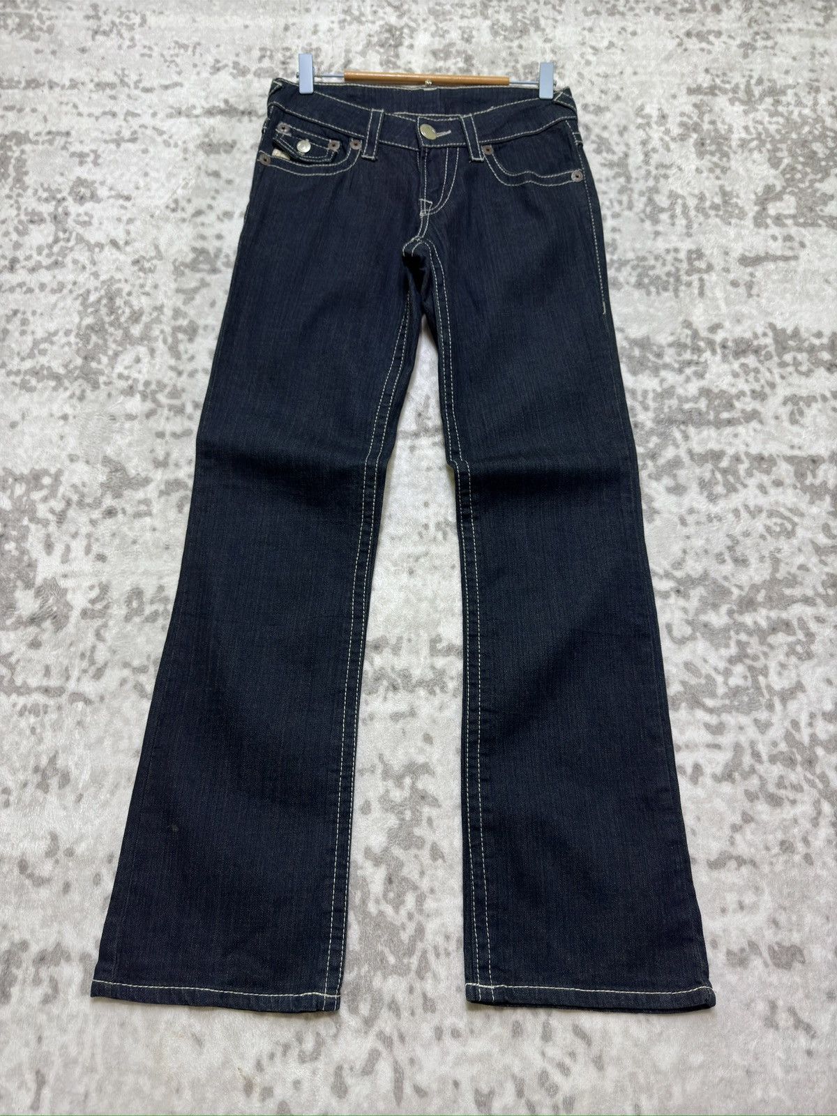 True Religion True Religion Bootcut Jeans White Patches Y2K Dark Wash Size US 29 - 2 Thumbnail