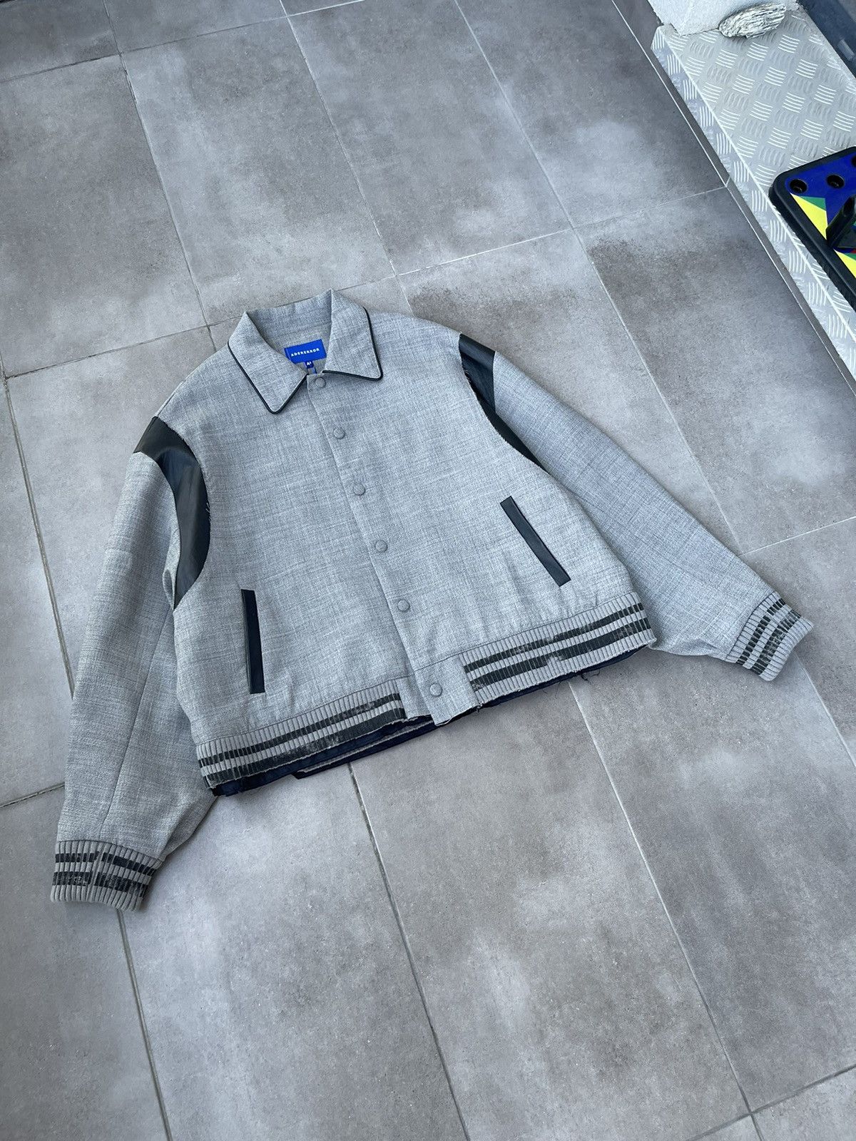 Ader Error !DS! SS22 Ader Error 3 Grey Deconstructed Bomber Jacket Size US M / EU 48-50 / 2 - 8 Thumbnail