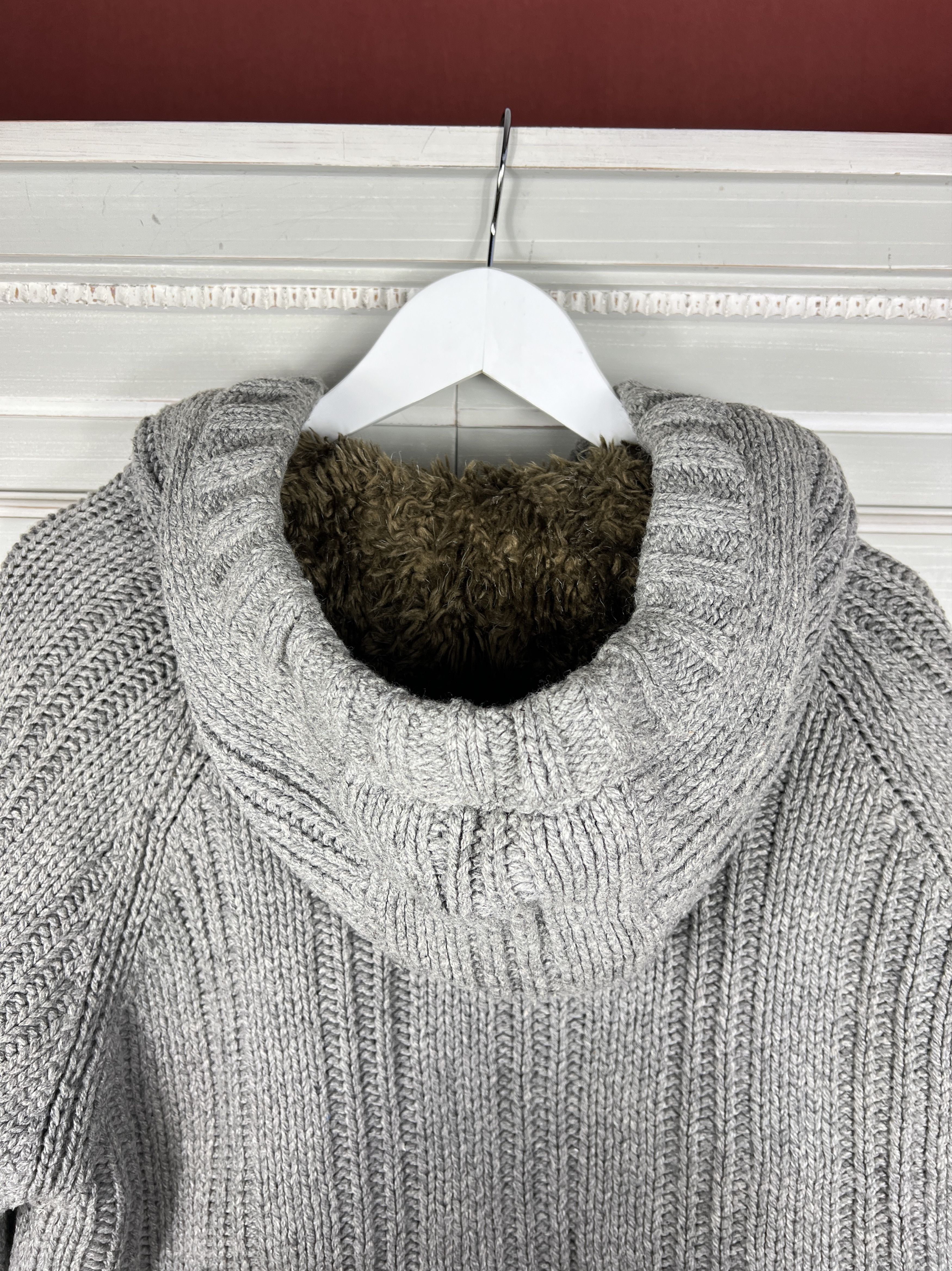 Schott × Vintage schott nyc cable knit hoodie military sherpa jacket size l Size US L / EU 52-54 / 3 - 5 Thumbnail
