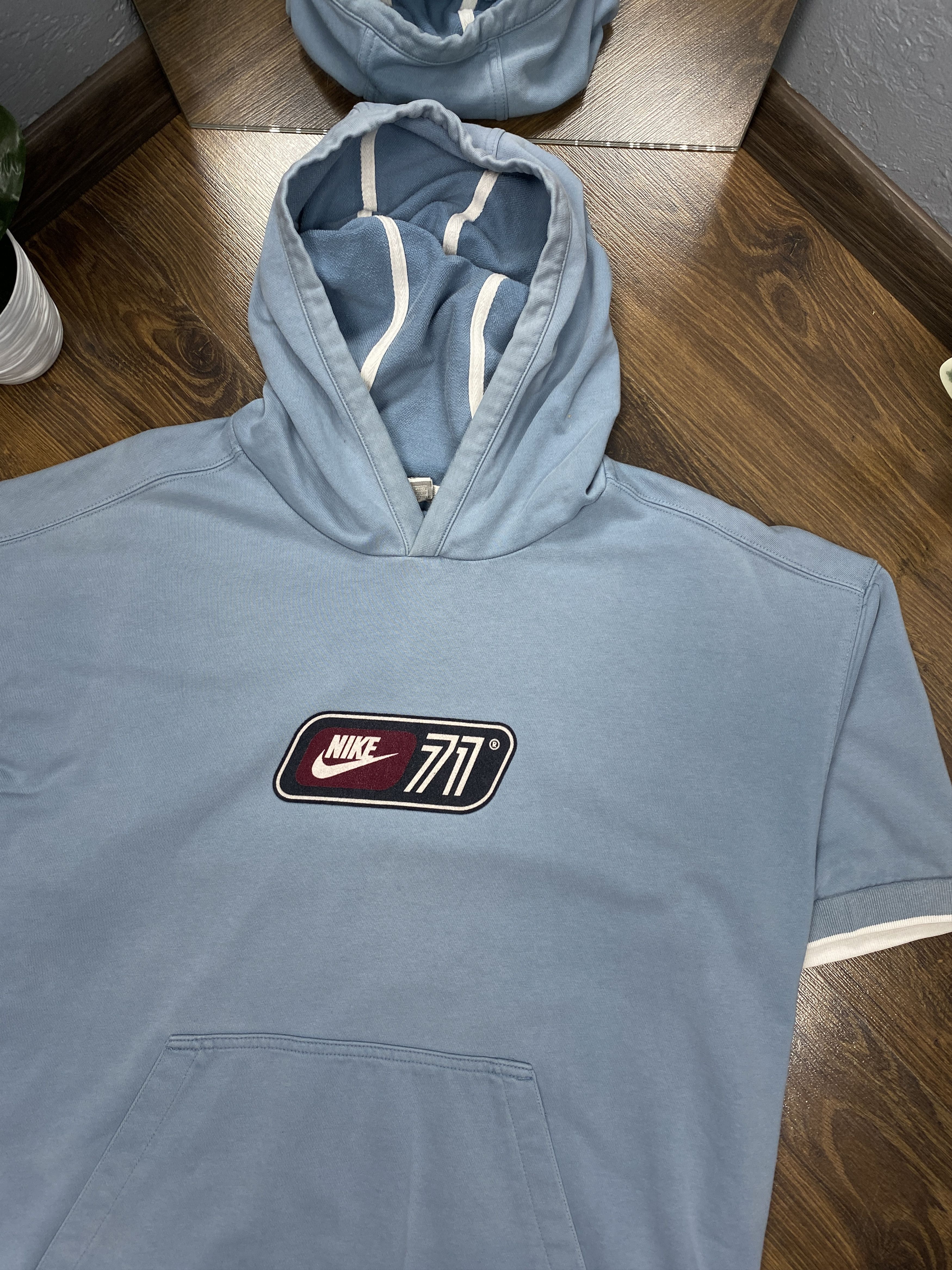 Nike × Vintage Nike Vintage Mens Short Sleeve Hoodie Size US XXL / EU 58 / 5 - 2 Thumbnail