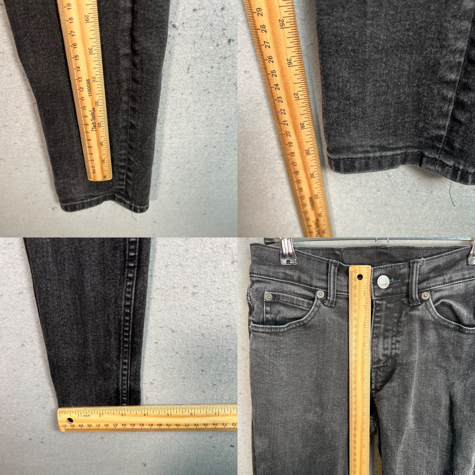 Cheap Monday VINTAGE Cheap Monday Jeans Slim Denim Women 26 Inseam 30 Black Skinny Stretch Cotton Blend Women Size 26" / US 2 / IT 38 - 8 Thumbnail