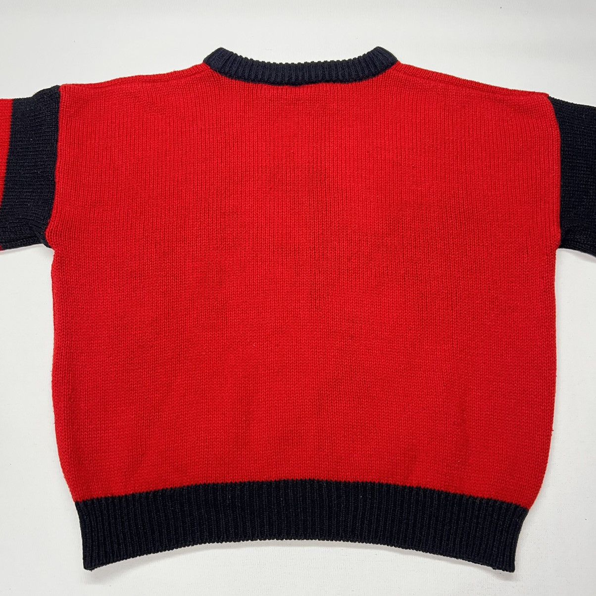 Disney × Mickey Mouse × Vintage VTG Mickey & Co Sweater Minnie Mouse Disney Red Knit Striped Size S / US 4 / IT 40 - 10 Thumbnail