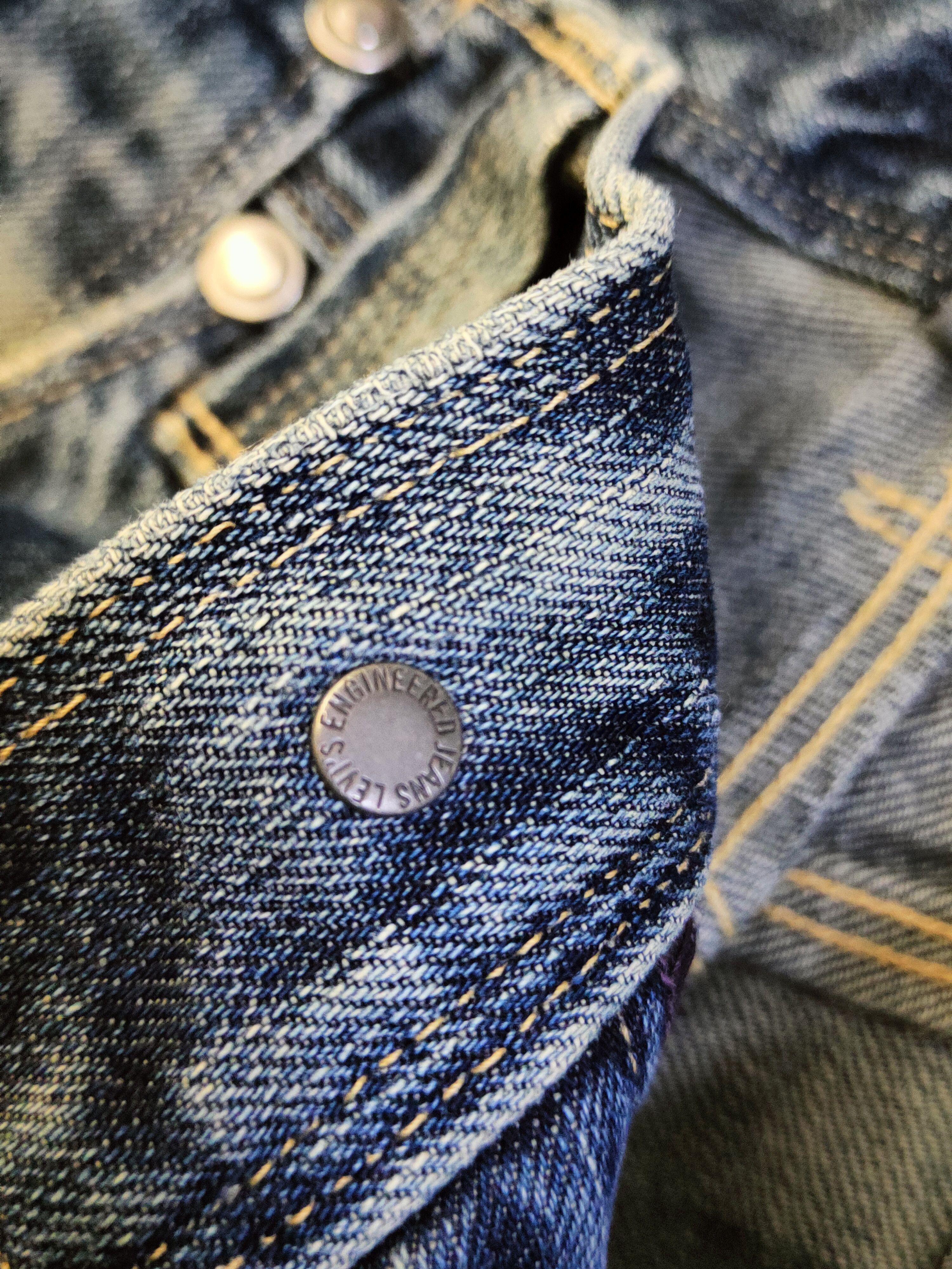 Levi's DL Levi's engineered Blue Distressed Ripped Jeans #46-822 Size US 31 - 17 Thumbnail