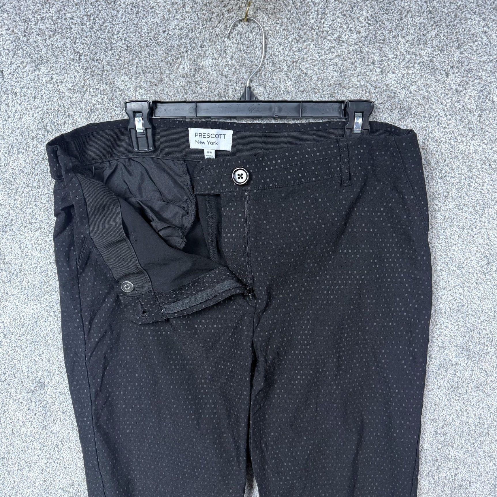 Vintage Prescott New York Ankle Pants Womens 16W Black Polka Dot Office Siren" Size 38" / US 16 / IT 52 - 6 Thumbnail
