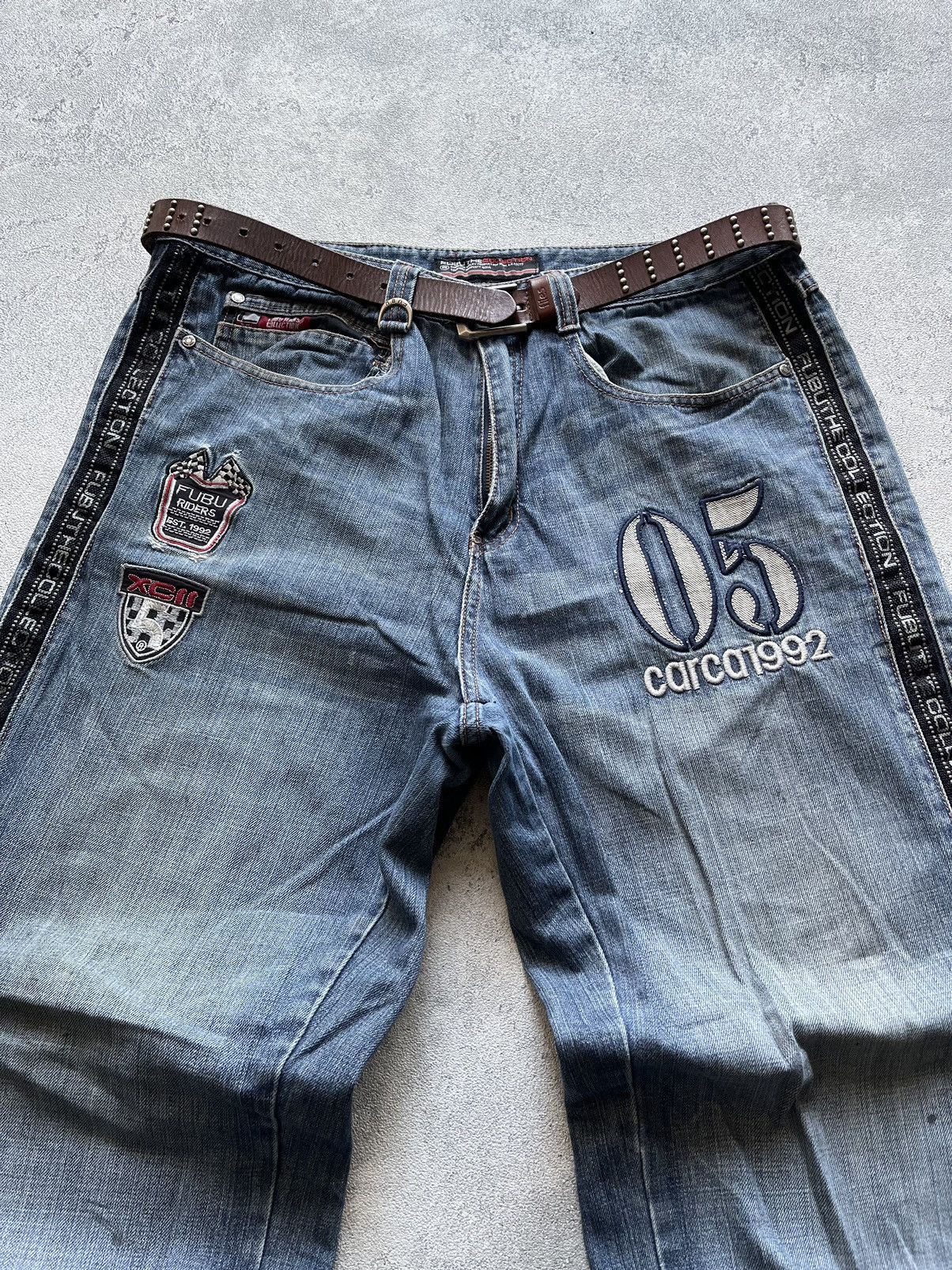 JNCO 2000s FUBU COLLECTION LEGENDARY RAW BAGGY PANTS Size US 36 / EU 52 - 2 Thumbnail