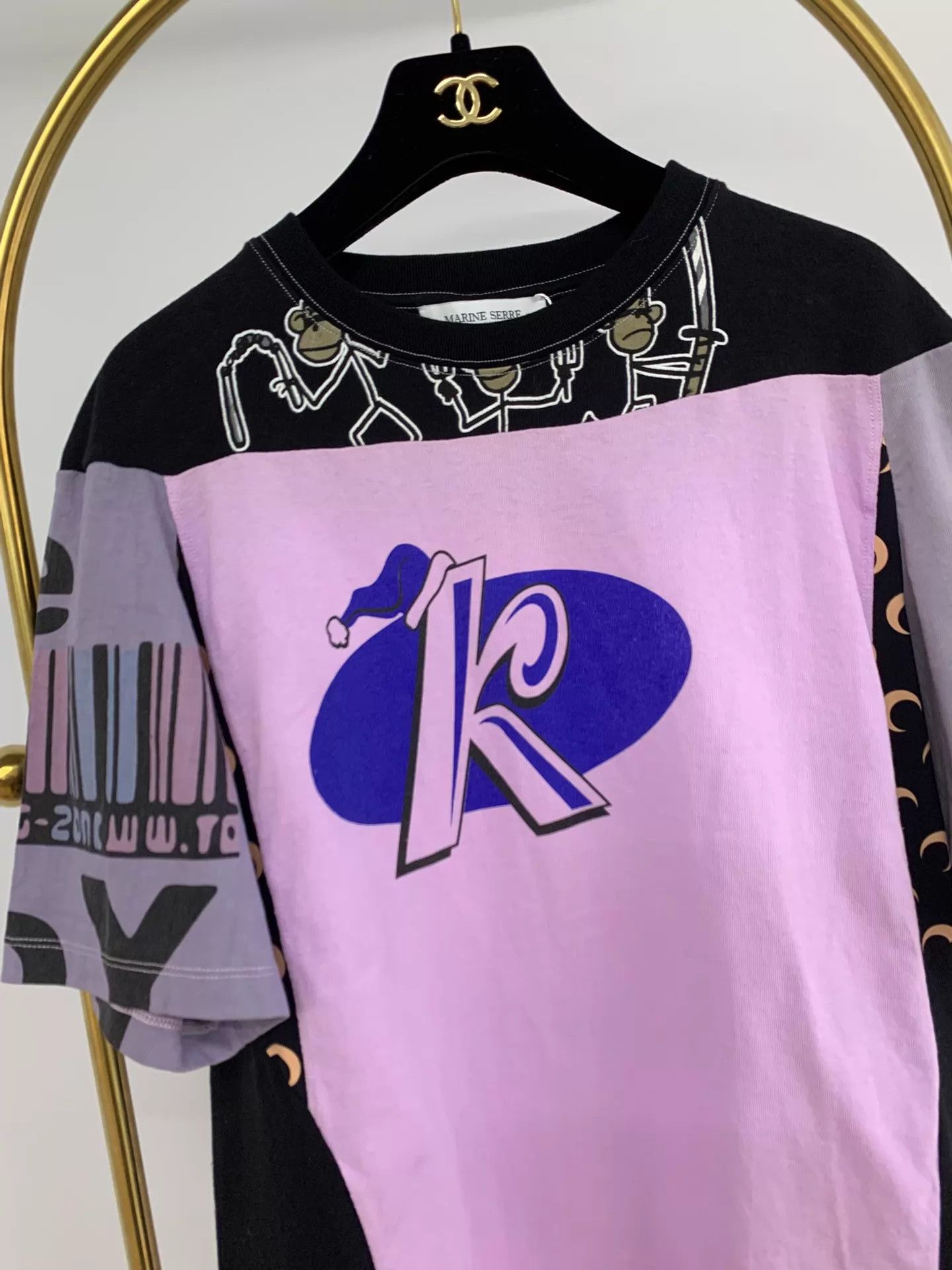 Marine Serre MARINE SERRE Purple/Black Moon Print SS Tee M New Size M / US 6-8 / IT 42-44 - 2 Thumbnail