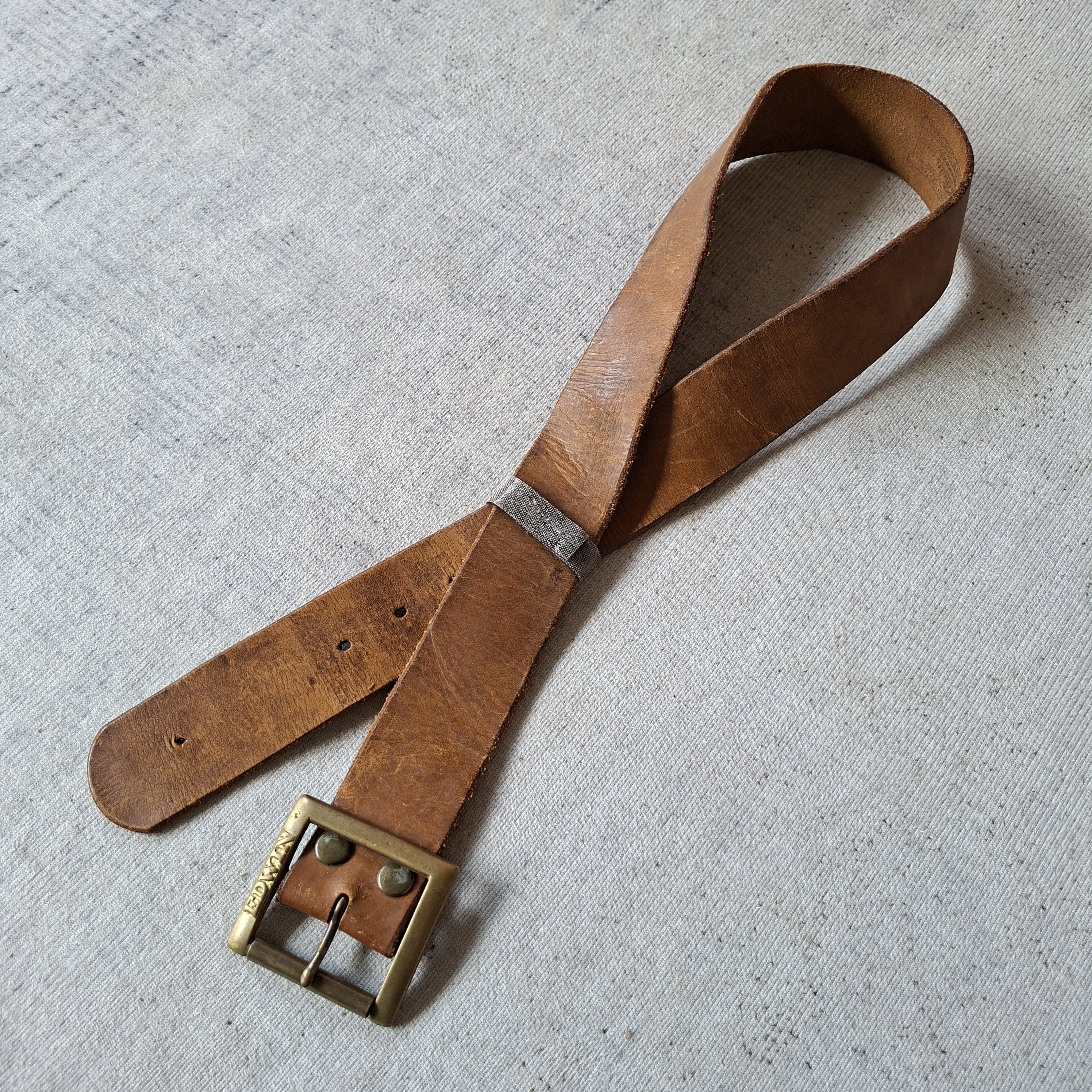 Edwin 🧱 Vintage edwin jeans solid brass garrison leather belt Size ONE SIZE - 9 Thumbnail