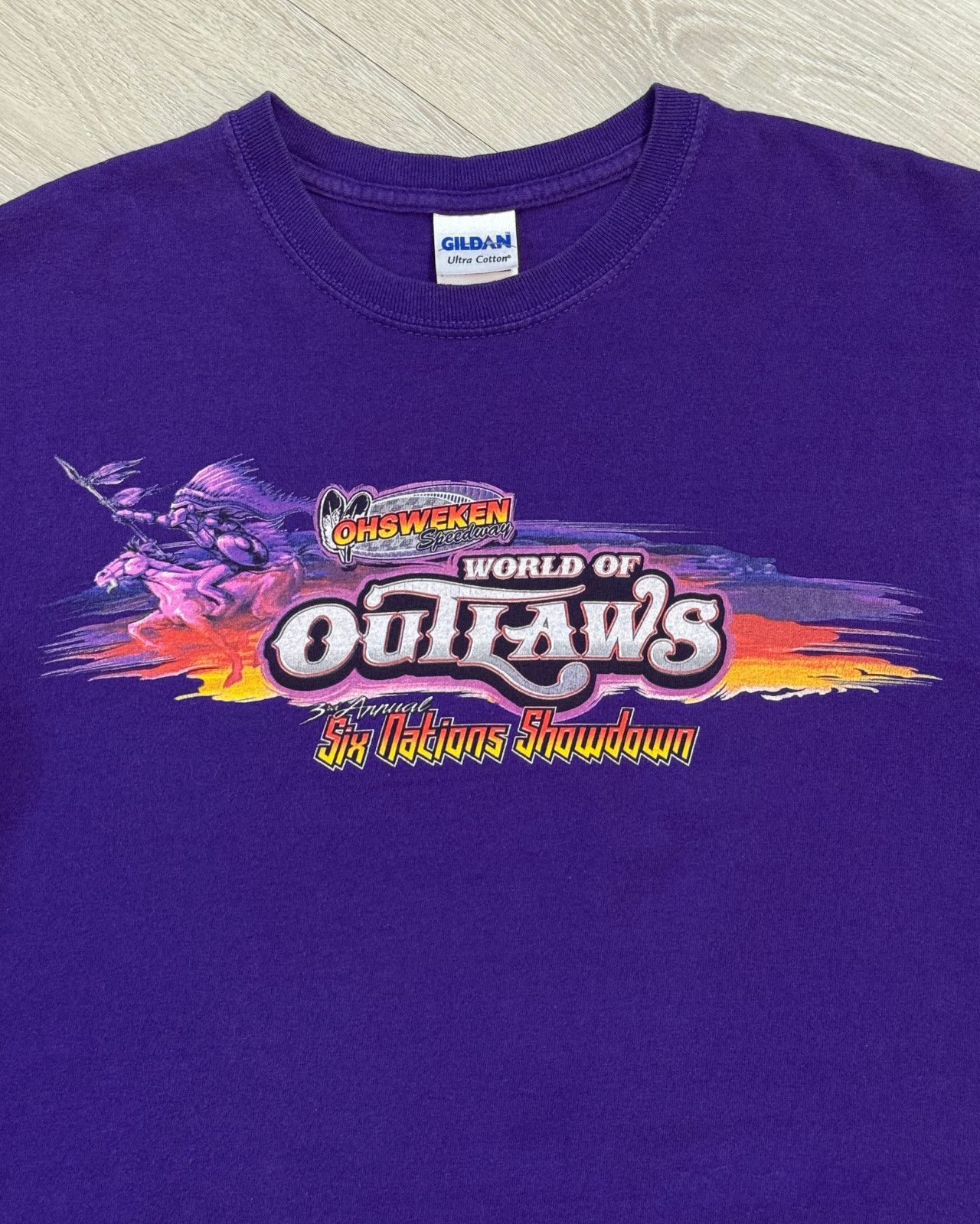 Vintage Rare World Of Outlaws Six Nations Showdown T-Shirt - Small Size US S / EU 44-46 / 1 - 4 Thumbnail