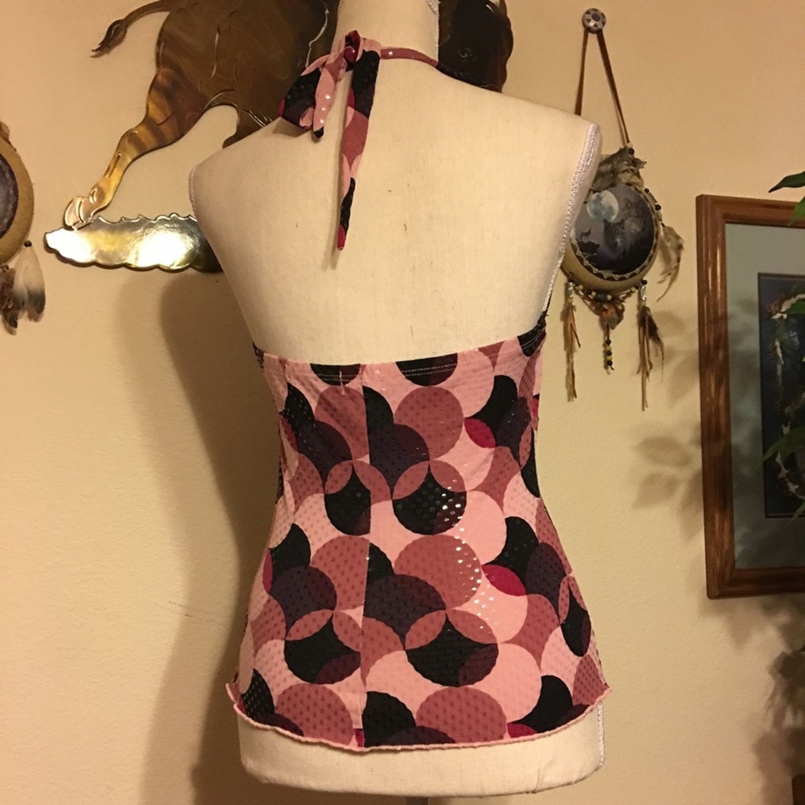 Other Venus retro pattern full sequin halter top Size S / US 4 / IT 40 - 3 Thumbnail
