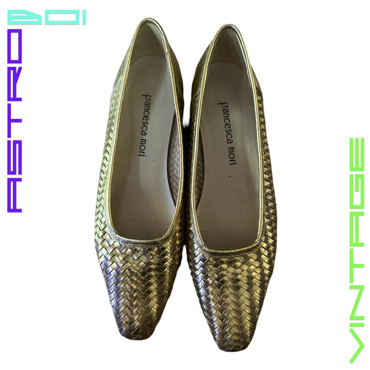 Other VINTAGE FRANCESCA MORI GOLD WOVEN BALLET FLATS _ 7.5 NARROW Size US 7.5 / IT 37.5 - 1 Thumbnail