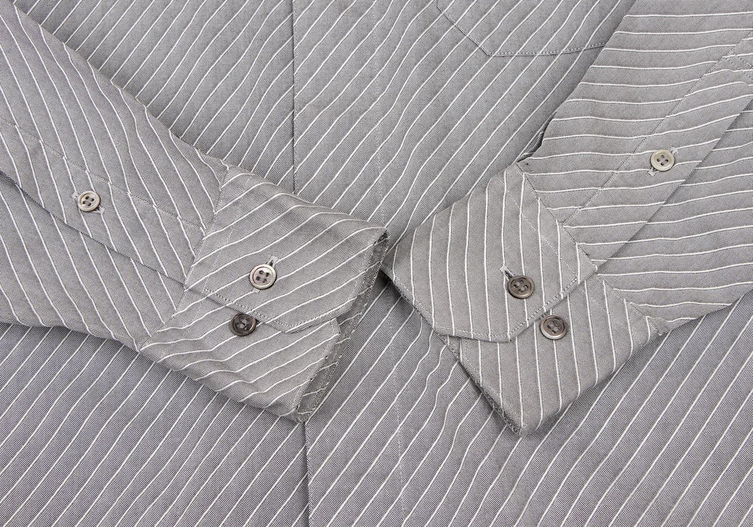 Jean Paul Gaultier Cotton Diagonal Stripe Dress Shirt in Grey and White, Size Size US M / EU 48-50 / 2 - 8 Thumbnail