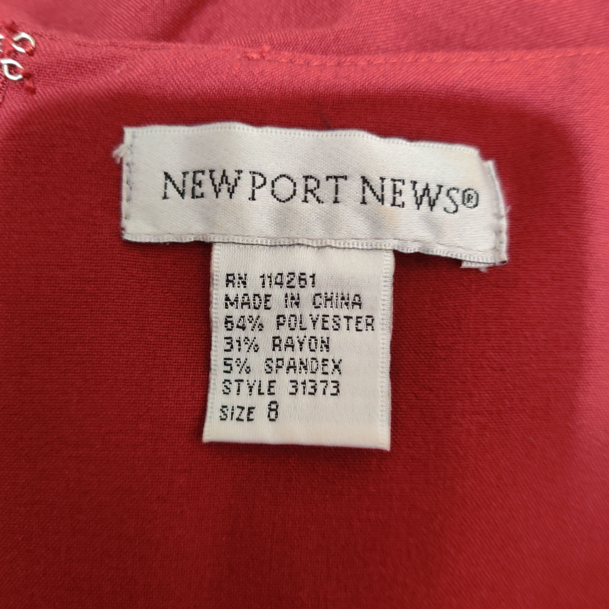 Other Newport News 8 Red Sleeveless Sheath Dress Classic Minimalis Size M / US 6-8 / IT 42-44 - 5 Thumbnail