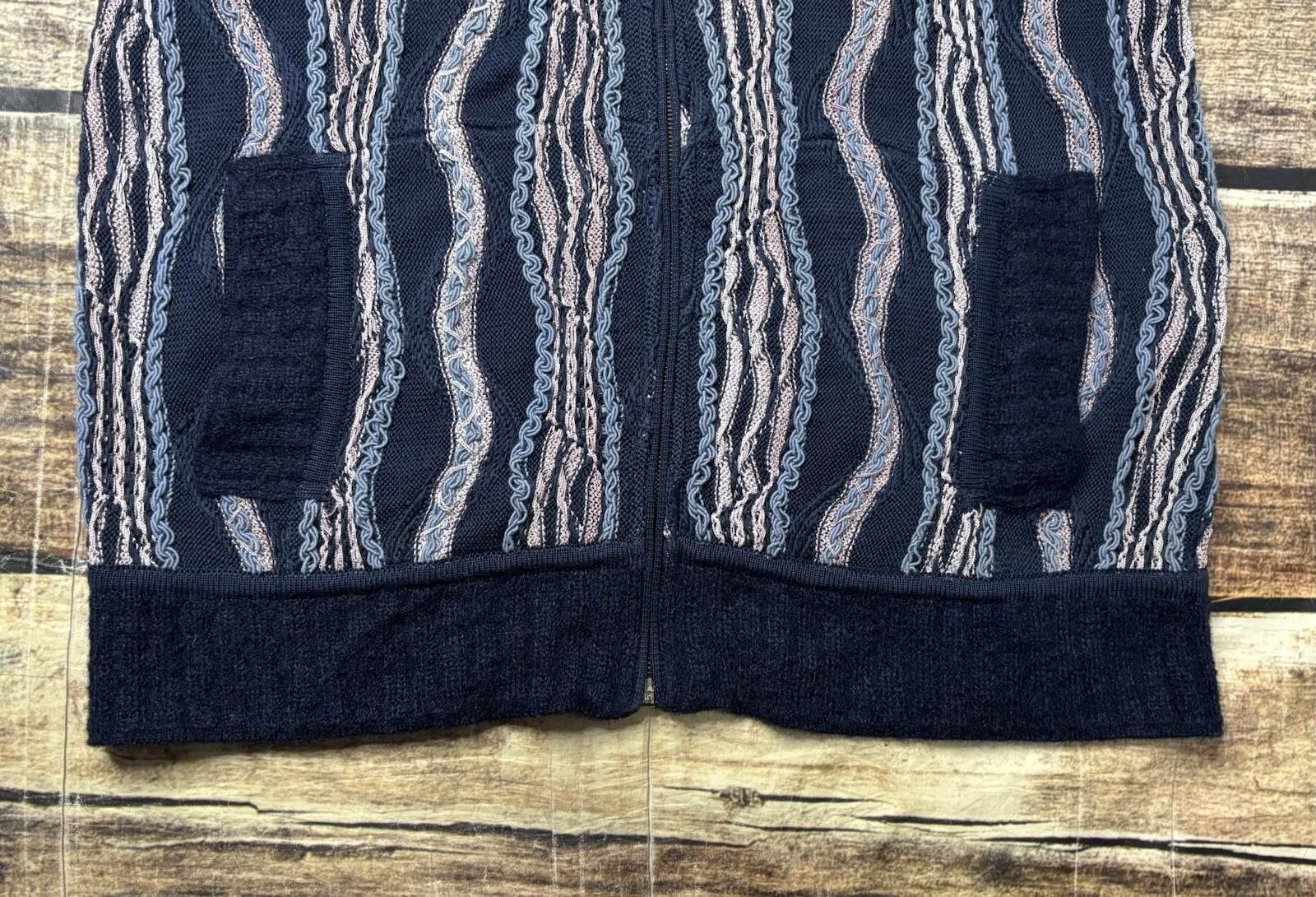 Coogi VTG Coogi Sweater Vest Mens Large 3D Knit Australia Zip Size US L / EU 52-54 / 3 - 7 Thumbnail