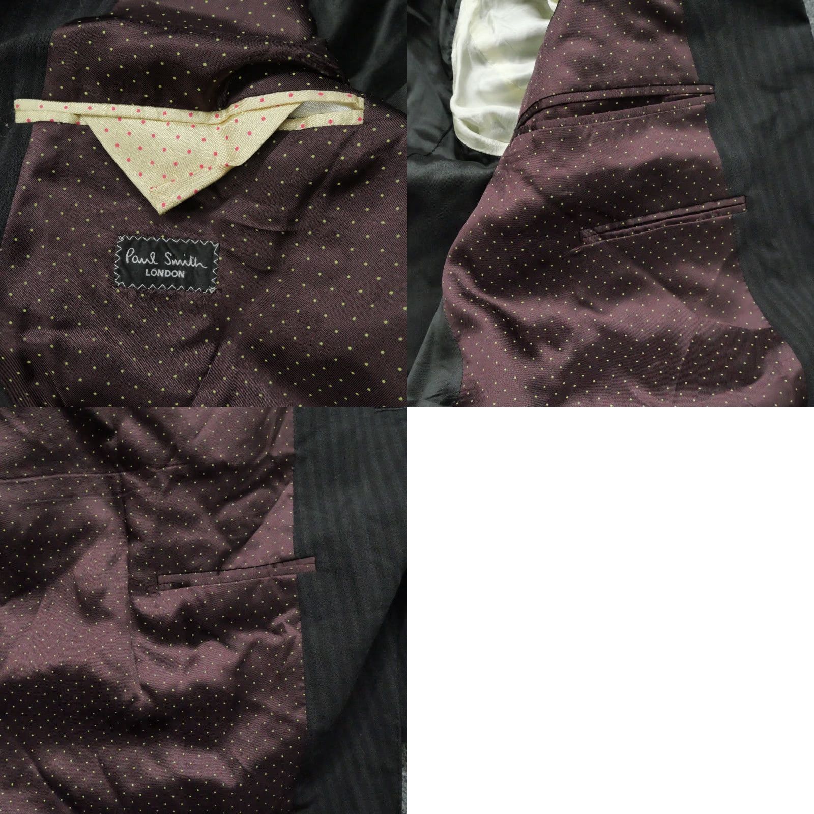 Paul Smith VINTAGE Paul Smith Blazer Mens 46 Black Wool Striped Jacket Overcoat Classic 6/10 Italian Size 46R - 9 Thumbnail