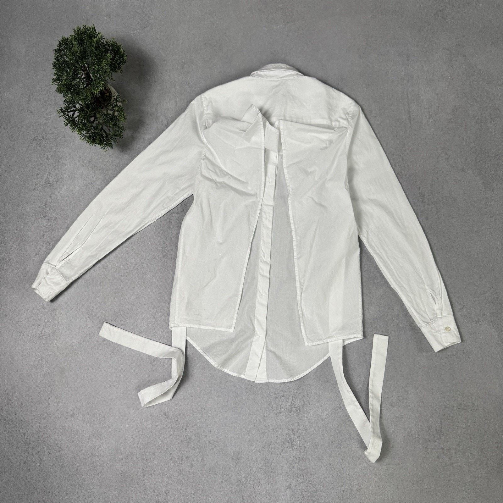 Vintage Tome White Women Shirt Button Up Open Back Size 2 Size XS / US 0-2 / IT 36-38 - 14 Thumbnail