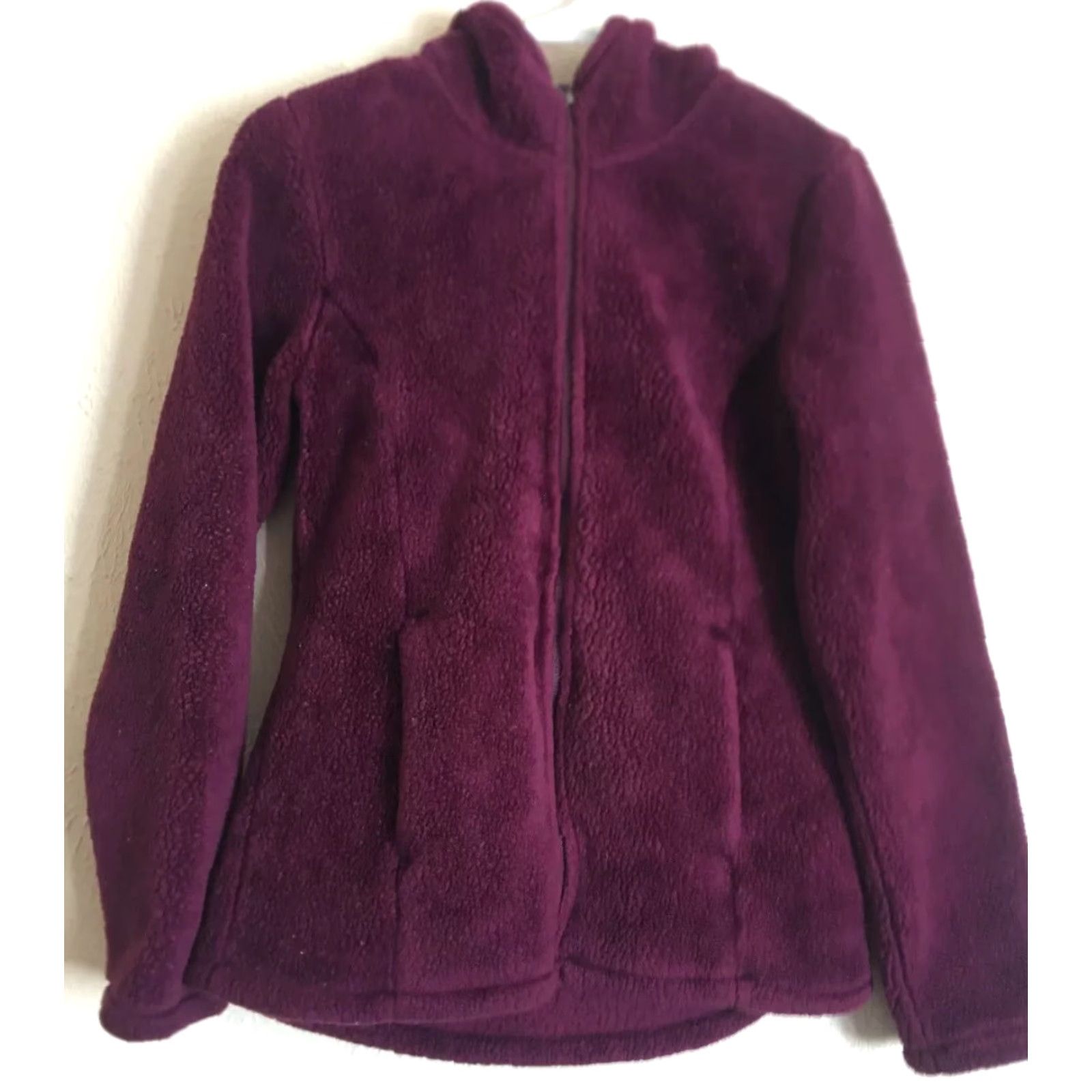 Vintage 32 Degrees Heat Women's Hoodie Pullover Full Zip Fleece Sherpa Lined Burgundy Wine S 32 Degrees Heat Activewear Size S / US 4 / IT 40 - 4 Thumbnail
