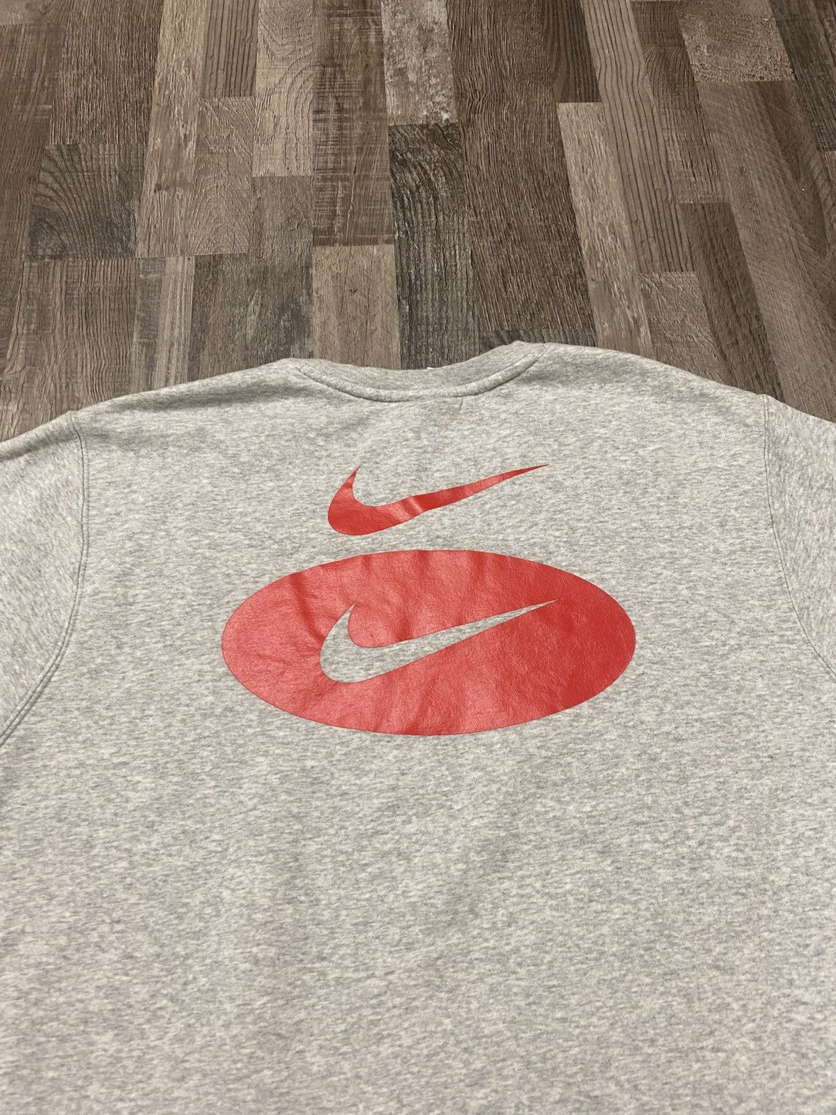 Nike Double Center Swoosh Pullover Sweatshirt Y2K