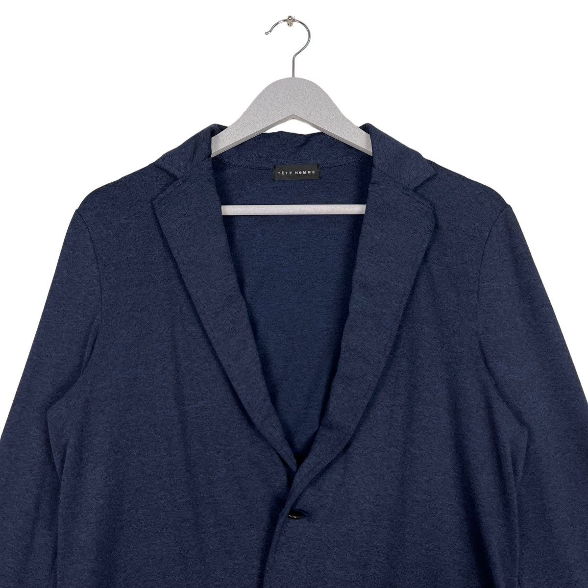 Issey Miyake 🔥 NAVY BLUE TETE HOMME CARDIGAN JACKET Size US M / EU 48-50 / 2 - 3 Thumbnail