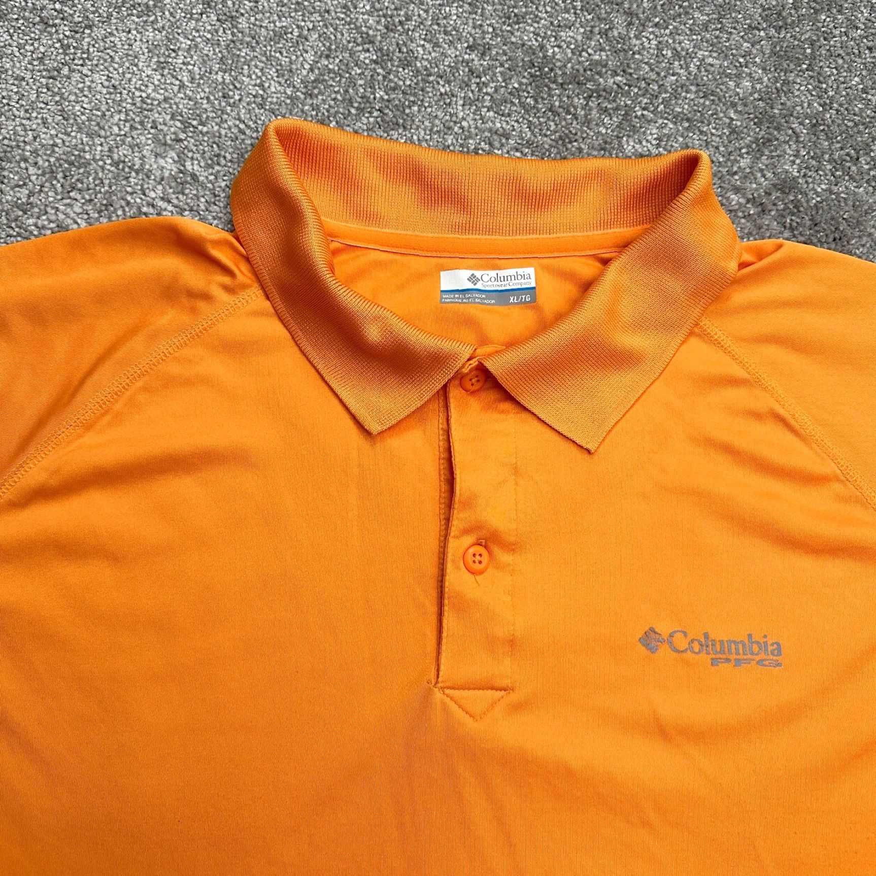 Vintage Columbia PFG Omni-Shade Perfect Cast Polo Shirt Mens XL Orange Short Sleeve Fish Outdoor Sports Shirt Ocean/Field Style Size US XL / EU 56 / 4 - 3 Thumbnail