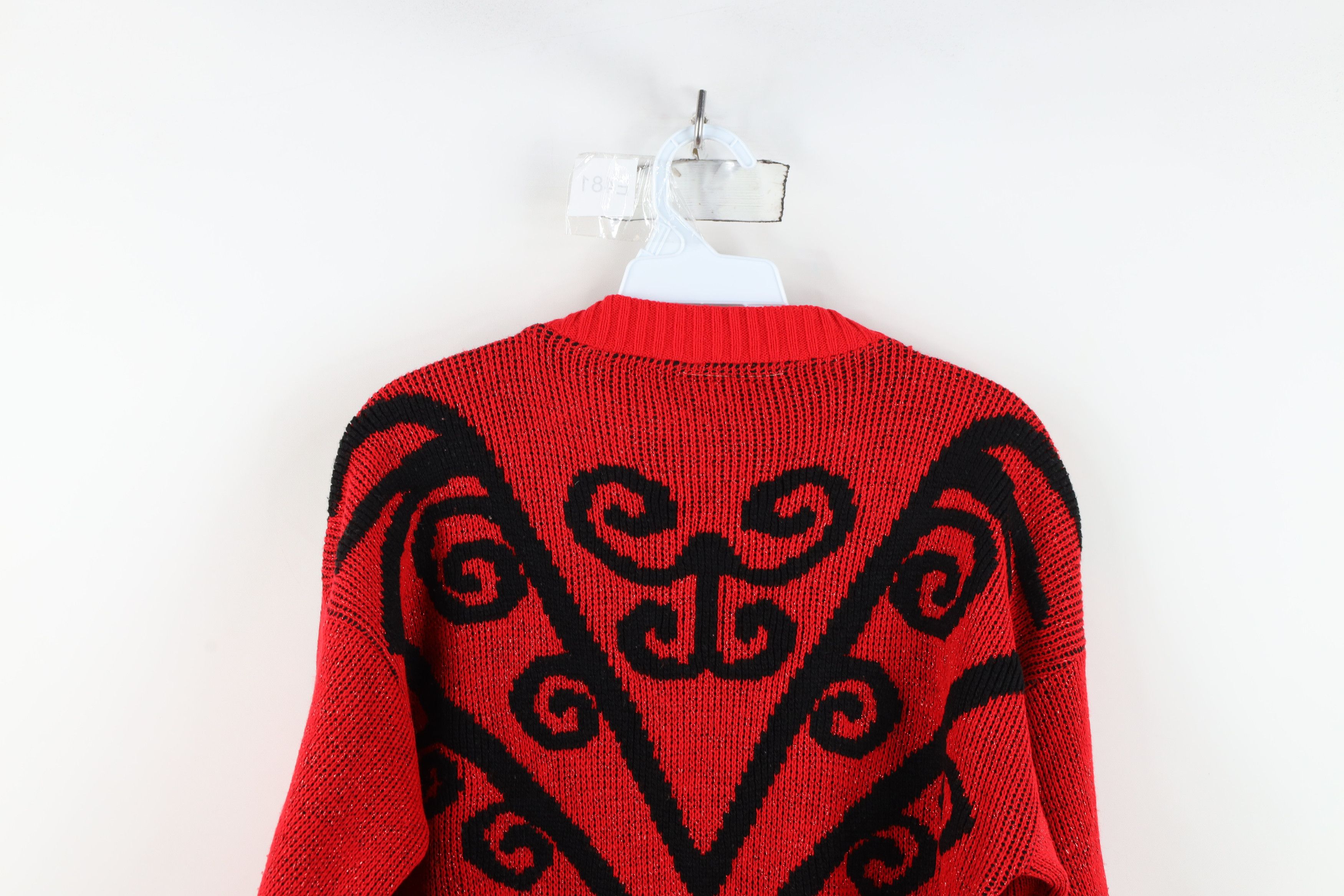 Vintage Vintage 90s Streetwear Geometric Metallic Knit Sweater USA Size M / US 6-8 / IT 42-44 - 12 Thumbnail
