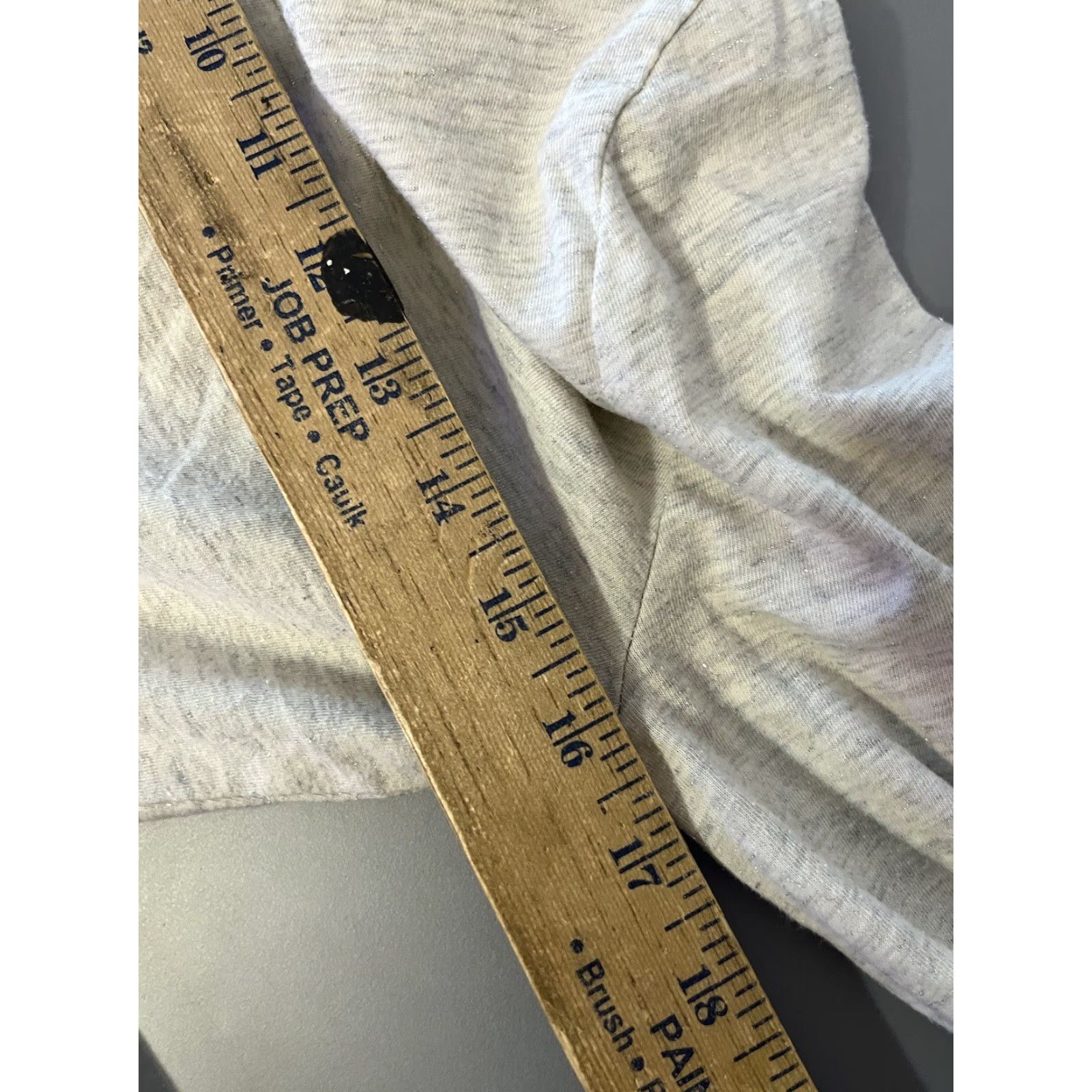Ann Taylor LOFT Womens T-Shirt Gray Solid Crew Neck Long Sleeve Stretch Top Tee M Cotton Blend Basic Casual Vintage: No Size M / US 6-8 / IT 42-44 - 5 Thumbnail