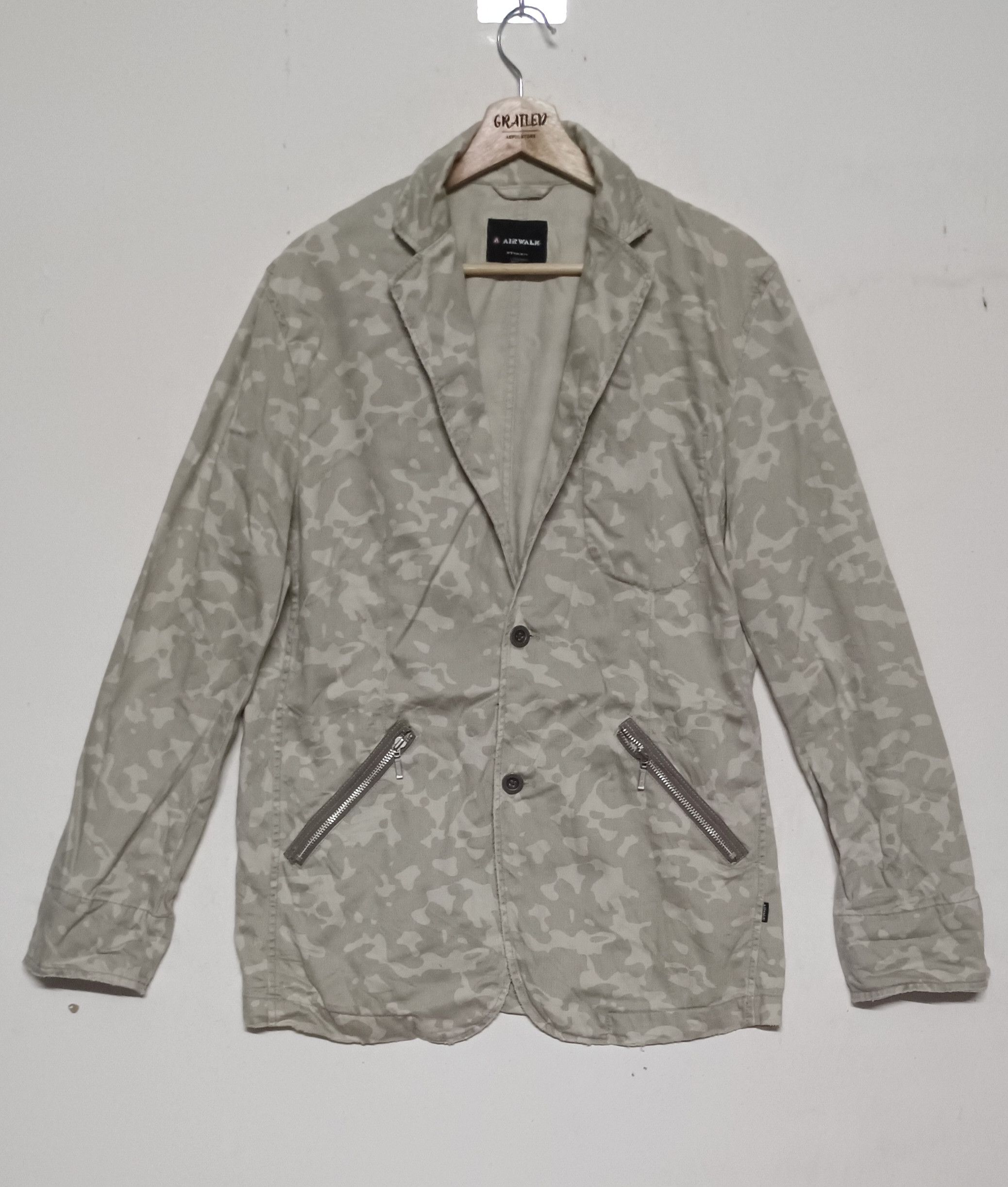 Airwalk Vintage🔥 Airwalk Camo Stripe Zipper Jacket Size US L / EU 52-54 / 3 - 1 Thumbnail