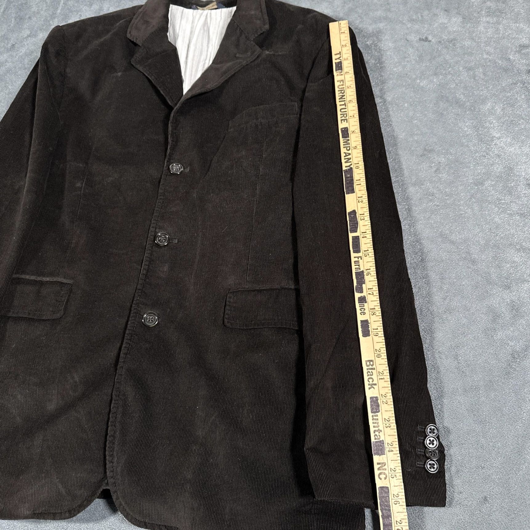 Banana Republic VINTAGE Banana Republic Sport Coat Corduroy Blazer Mens 44R Brown Elbow Patch 3-Button Slim Fit Coat Mens Size 42R - 5 Thumbnail