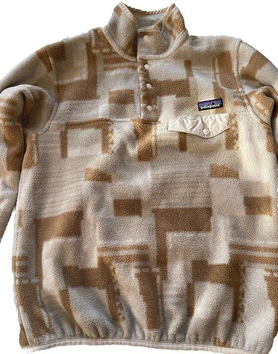 Patagonia × Vintage Patagonia Synchilla Snap Fleece Pullover Women's Geometric Size M / US 6-8 / IT 42-44 - 3 Thumbnail