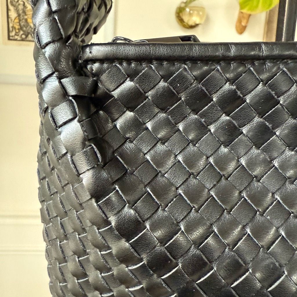 Other NA-KD Woven Rounded Bag Purse Black Faux Leather Size ONE SIZE - 4 Thumbnail