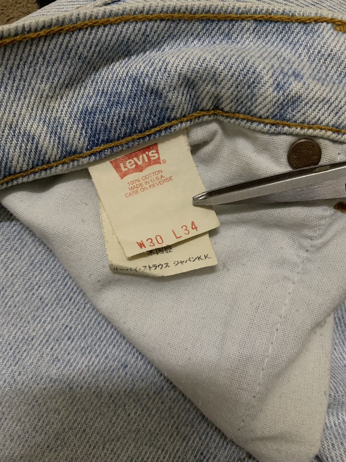 Levi's Vintage 80s Levis 510 Rusty Mud Wash Distressed Grunge Jeans Size US 32 / EU 48 - 19 Thumbnail