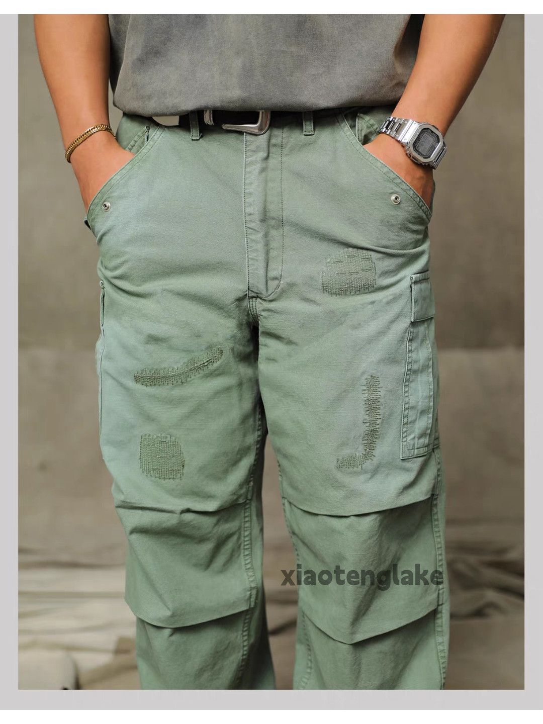 Designer × Vintage washed faded utility military tactical baggy cargo pants Size US 32 / EU 48 - 7 Thumbnail