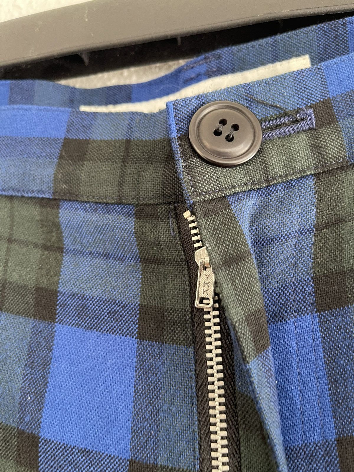 Issey Miyake × Japanese Brand × Le Grande Bleu (L.G.B.) Sunao Kuwahara Plaid Checkered Blue Pants Size US 30 / EU 46 - 5 Thumbnail