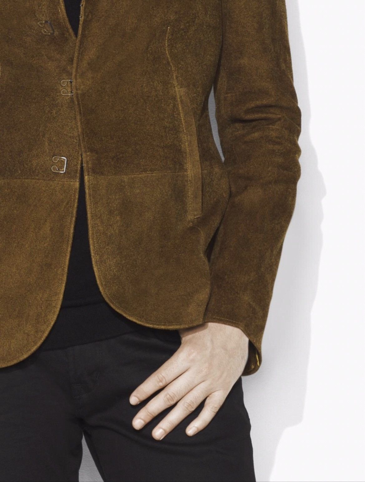 John Varvatos Hook And Bar Hairy Suede Jacket EU 56 US 46 Size US XL / EU 56 / 4 - 4 Thumbnail