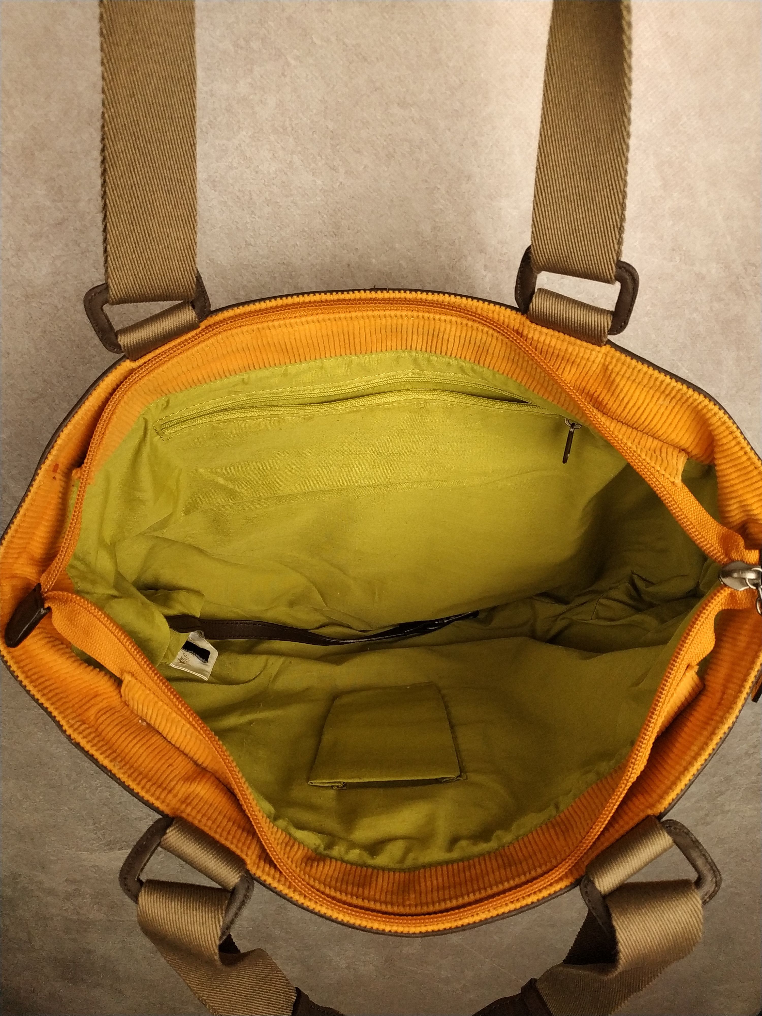 Lacoste Vintage LACOSTE BAG hobo Orange Corduroy Size ONE SIZE - 13 Thumbnail