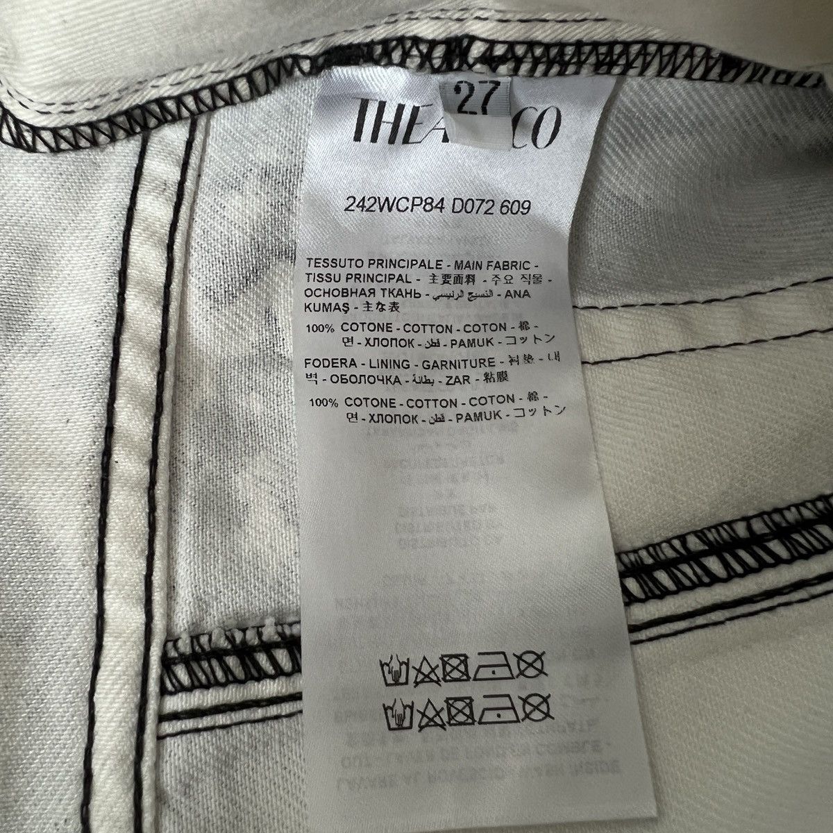 The Attico The Attico black cream abstract print wide leg cargo pants Size 27" / US 4 / IT 40 - 7 Thumbnail