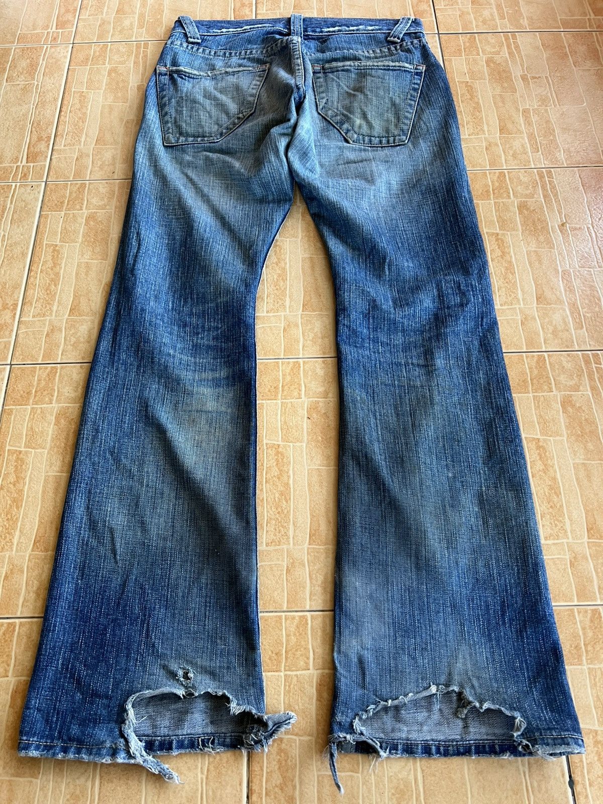 semanticdesign Semantic Designs Flare Distress Mud Wash Jean Size US 32 / EU 48 - 2 Thumbnail
