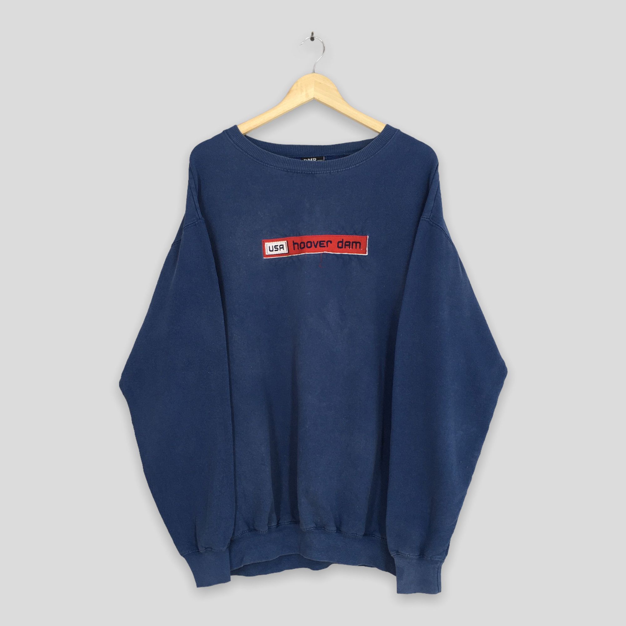 Arizona Jean Co. Vintage 90s Usa Hoover Dam Blue Sweatshirt XLarge Size US XL / EU 56 / 4 - 1 Thumbnail