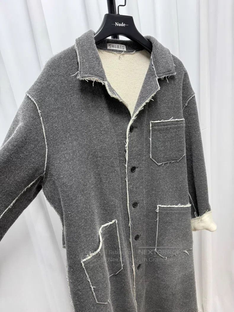 Yohji Yamamoto YOHJI YAMAMOTO Distressed tweed overcoat Size US L / EU 52-54 / 3 - 8 Thumbnail