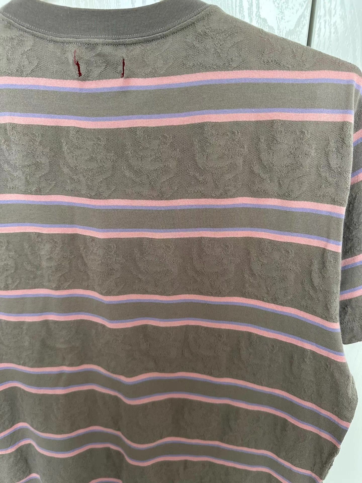 CLOT CLOT Pink Striped Short Sleeve with Dragon Pattern, Size US S / EU 44-46 / 1 - 5 Thumbnail