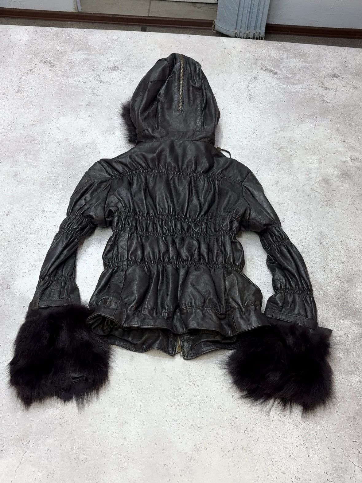Japanese Brand Vintage Fur Leather/Fur Bandage Double Zip Leather Jacket Size US M / EU 48-50 / 2 - 2 Thumbnail